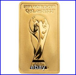 FIFA World Cup Qatar 2022 PAMP SUISSE 1 gram Bullion Gold Bar Serial # 6868