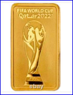 Fifa World Cup Qatar 2022 Pure 9999 Gold Bar Made By Pamp Suisse Very Rare
