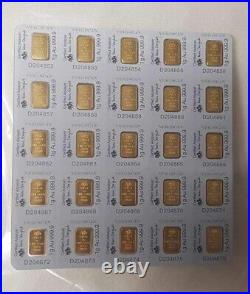 Gold 1 Gram 1g Pamp Suisse Bar. 9999 Fine Multigram Fortuna (In Assay) Divisible