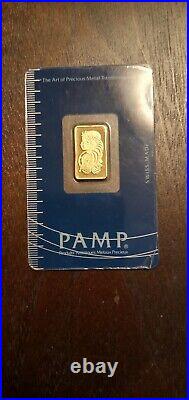 Gold Bar 2.5 Gram Pamp / Swiss Made / Certified in Package with Cert #