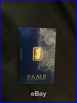 Gold Oro 2.5 gram pamp suisse Fine gold bar 999.9 With Veriscan/Assayed Cert