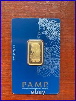 Gold bullion Pamp 10g minted bar Sealed + Certificate