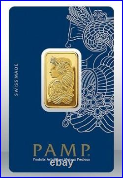 Gold bullion Pamp 15.55g 1/2Oz minted bar Sealed + Certificate