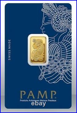 Gold bullion Pamp 5g minted bar Sealed + Certificate