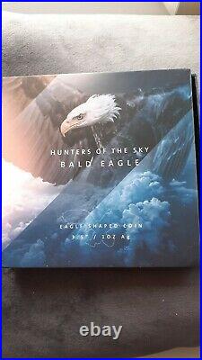 Hunters Of The Sky Silver, 1oz Coins, Great Horned Owl & Hawk & Bald Eagle