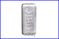 Kilo 32.15 oz Silver PAMP Suisse Silver Cast. 9999 Fine Silver Bar