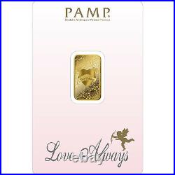 L@@K PAMP 5g GOLD Bar LOVE VALENTINES RARE Minted Investment
