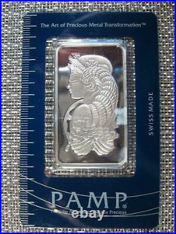 LADY FORTUNA 25 PIECE BOX OF PAMP SWISS. 999 SILVER BAR 1 OZ. Pamp Suisse