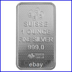 LOT OF 10 PAMP Suisse Lady Fortuna 45th Anniversary 1 oz Silver Bar (In Assay)