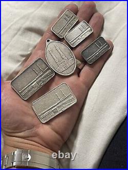 LOT OF 6 PAMP Suisse Ka Bah Mecca Switzerland Total 4.5oz 999 FINE Silver bars