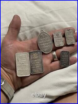 LOT OF 6 PAMP Suisse Ka Bah Mecca Switzerland Total 4.5oz 999 FINE Silver bars