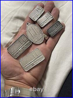 LOT OF 6 PAMP Suisse Ka Bah Mecca Switzerland Total 4.5oz 999 FINE Silver bars