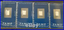LOT of 4, 1 Gram Palladium PAMP Assay & Shrink Wrap. 9995 NEW with Certifications