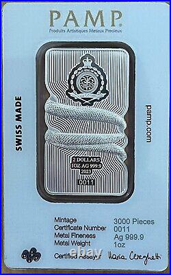 LOW SERIAL# 11 2023 Niue Nature's Grip Sunbeam Snake 1oz Silver Bar PAMP Suisse