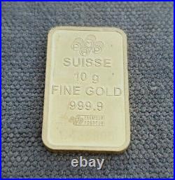 Loose PAMP Suisse Fortuna 10 gram. 9999 Gold Bar