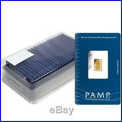 Lot of 10 1 gram Gold Bar PAMP Suisse Lady Fortuna Veriscan (In Assay)