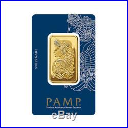 Lot of 10 Gold 1 oz PAMP Gold Suisse Lady Fortuna. 9999 Fine Sealed Bars