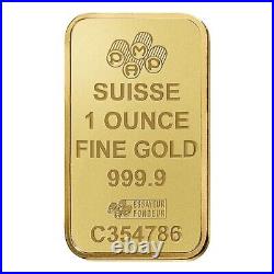 Lot of 2 1 oz Gold Bar PAMP Suisse New Design (In Assay)