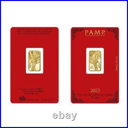 Lot of 2 5 gram PAMP Suisse Year of the Tiger Gold Bar (In Assay)