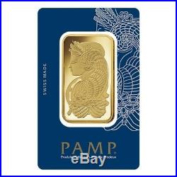 Lot of 2 50 gram Gold Bar PAMP Suisse Lady Fortuna Veriscan. 9999 Fine In