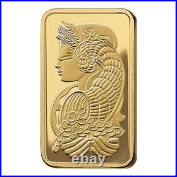 Lot of 5 1 gram Gold Bar PAMP Suisse Fortuna. 9999 Fine Gold In Sealed Assay