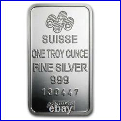 Lot of 5 1 oz Pamp Suisse Lady Fortuna. 999 Fine Silver Bar In Assay Card