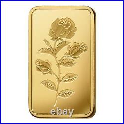 Lot of 5 5 gram PAMP Suisse Rosa Gold Bar. 9999 Fine (In Assay)