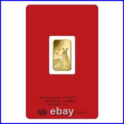 Lot of 5 5 gram PAMP Suisse Year of the Rabbit Gold Bar (In Assay)