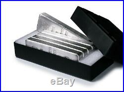 Lot of 5 Silver 100 oz PAMP Suisse Silver Cast. 9999 Fine Silver Bars
