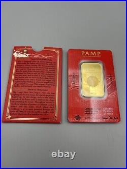 NEW! 2025 PAMP Suisse 1 oz. Gold Bar Lunar Legends White Snake LOW Serial #