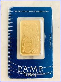 NEW Authentic Pamp Suisse 1 Ounce (Oz.) Gold Bar. 9999 Pure in SEALED Assay