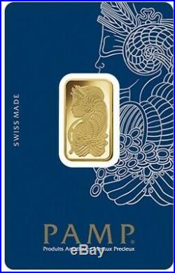 NEW PAMP SUISSE 10 Gram Gold Bar NEW 24KT. 9999 In VERISCAN Assay Card