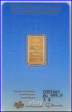 NEW SEALED PAMP Suisse Faith Mecca 5 Gram Gold Bar in Assay 5 g Gold Bar ISLAM