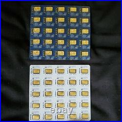 NEW with Assay 25 X 1 Gram Divisible PAMP Suisse MULTIGRAM Gold Bar IN STOCK