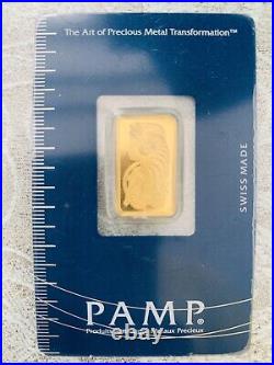 New Lot of 5 PAMP Suisse Fortuna 5g. 9999 Gold Bars Sealed withAssay Certificate