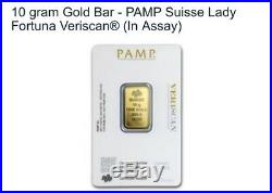 New PAMP Suisse 10 Gram. 9999 Gold Bar Fortuna