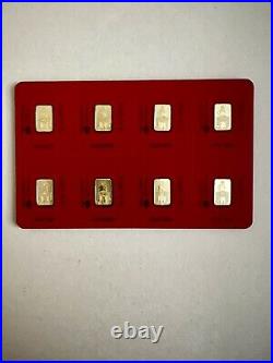 New Pamp Suisse Gold 8 Gram Card 2018 Lunar Year Of The Dog Sealed Assay 999.9