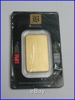 ONE OUNCE GOLD BAR BULLION ONE TROY OUNCE in TAMPER PROOF SEALED CARD