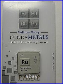 ONLY 1k MINTED NEW PAMP SUISSE 1/2 OZ RUTHENIUM BAR SEALED IN ASSAY RU