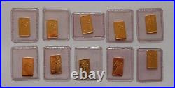 One (1) Vintage Pamp Suisse 1 Gram Pure Gold. 999 Soccer Player Bar Free Ship