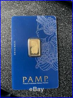 PAMP 2.5 Gram Gold Bar Bullion Sealed Minted With COA