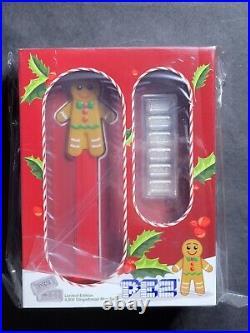 PAMP 5-gm Silver PEZ Wafers 6-pc Set withGingerbread Dispenser 4000 Minted (z1)