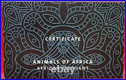 PAMP Animals Of Africa African Elephant Shaoed 1 Ounce. 999 Fine Silver Bar 926A