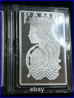 PAMP Fortuna 5 oz. Pure SIlver Bar in Assay X2 In Sequential Order 5893,5894