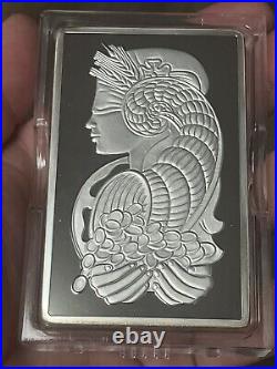 PAMP Fortuna Silver Minted Bar 10 oz In Assay Case With Certificate #C005157