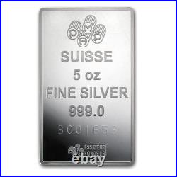 PAMP Fortuna Silver Minted Bar, 5 Oz. In Hard Assay SKU # A026-1