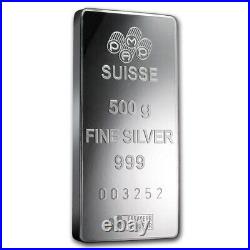 PAMP Fortuna Silver Minted Bar 500 Grams in Hard Assay SKU # A023