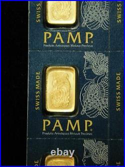 PAMP GOLD Full 25x1 gram Sheet with Assay Cards Break Off Bars