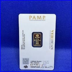 PAMP Pure Gold Bar 2.5g 24k. 9999 Bullion Minted Lady Fortuna Switzerland Veriscan 1