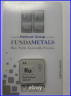 PAMP SUISSE 1/2 OZ RUTHENIUM BAR SEALED IN ASSAY RU. 1000 Minted. WoW. 